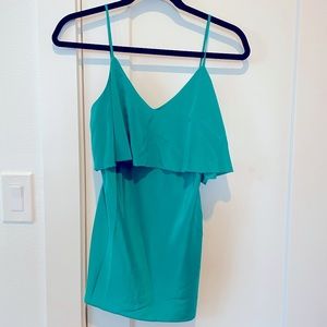 Green Silk Diane Von Furstenberg Top Size Small